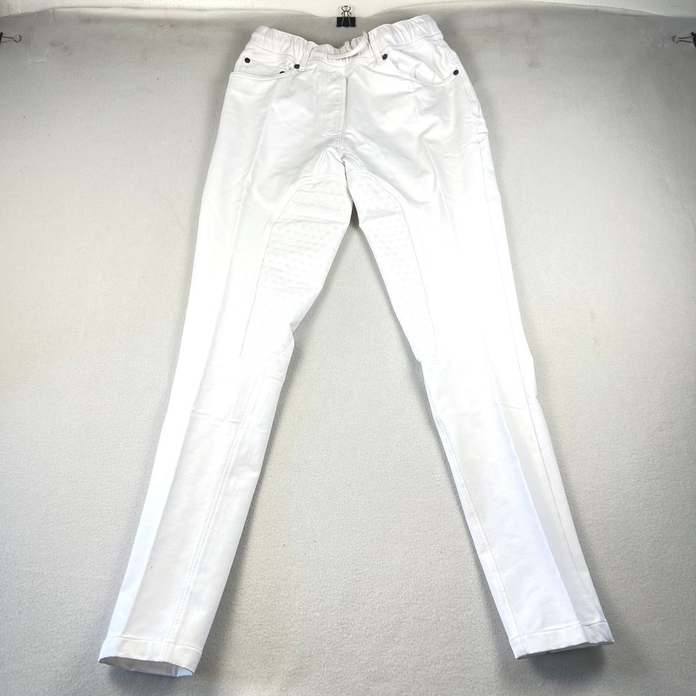 Tato's Womens Performance Jean White Equestrian Slim Fit Size 26/30 NEW